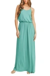 Lush Knit Maxi Dress In Pine Green