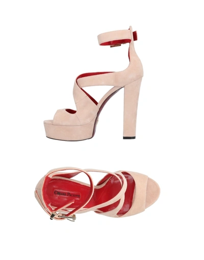 Cesare Paciotti Sandals In Pale Pink