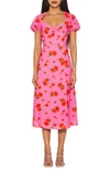 Alexia Admor Gracie Sweetheart Slit Dress In Pink Floral