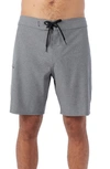 O'neill Hyperfreak Heat Solid Board Shorts In Gray Heather