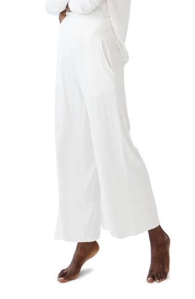 Cozy Earth Rib Pyjama Trousers In Ivory