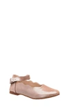 Elephantito Kids' Ordina Metallic Ballet Flat In Blush