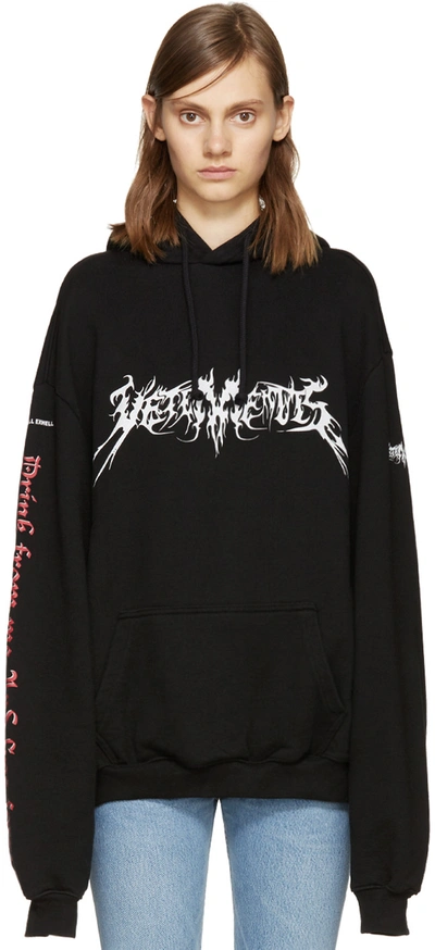 Vetements Black 'total Fucking Darkness' Hoodie | ModeSens