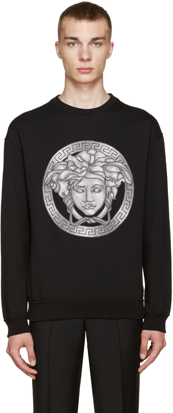 Versace Mosaic Medusa Print Sweatshirt | ModeSens