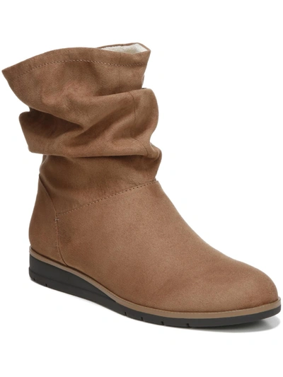 Dr. Scholl's Lofty Womens Booties Zip Up Ankle Boots In Gold