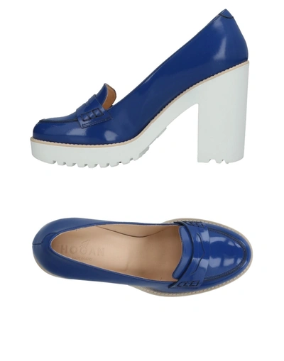Hogan Loafers In Bright Blue