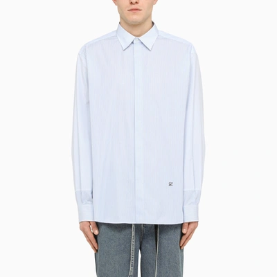 Loewe Oversize Cotton Shirt With Rounded Hemline In White