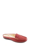 Marc Joseph New York Union Penny Loafer Mule In Red Grainy