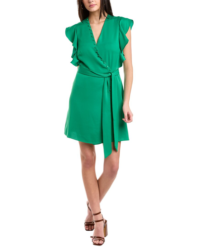 Alexia Admor Maia Flutter Sleeve Wrap Minidress In Green