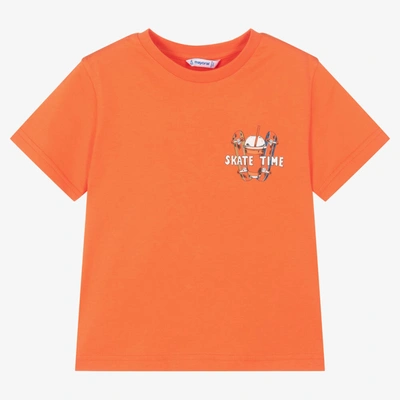 Mayoral Babies' Boys Orange Cotton Skate T-shirt