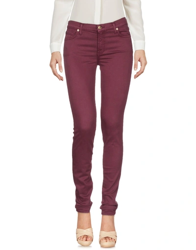 7 For All Mankind 窄管裤 In Mauve