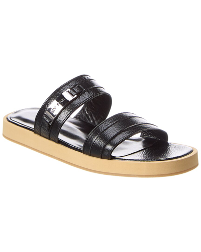 By Far Easy Leather Sandal In Black