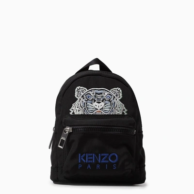 Kenzo Black Mini Backpack With Tiger Embroidery