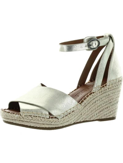 Gentle Souls By Kenneth Cole Charli Womens Leather Sandal Wedge Heels In Multi