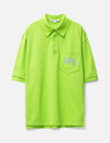 Acne Studios Logo Polo T-shirt In Green