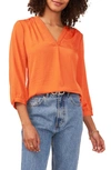 Vince Camuto Rumple Fabric Blouse In Citrus Spice