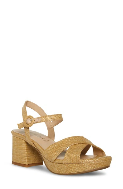 Anne Klein Peltz Platform Sandal In Raffia