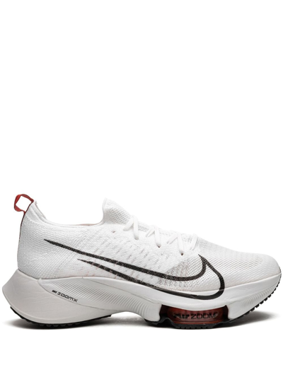 Nike Air Zoom Tempo Next% "white Light/crimson Platinum/tint Black" Sneakers In White/ Black/ Crimson