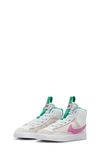 Nike Kids' Blazer Mid '77 Se Sneaker In White/ Fuchsia/ Stadium Green