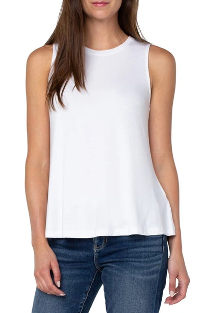 Liverpool Los Angeles Sleeveless Knit Top In White