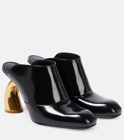 Dries Van Noten Sabot Virgo Leather Mules In 900 Black