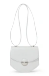 Proenza Schouler Dia Mini Leather Crossbody Bag In Optic White/silver