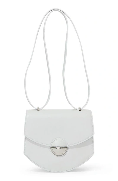 Proenza Schouler Dia Mini Leather Crossbody Bag In Optic White/silver