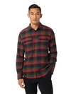 Good Man Brand Flannel Stadium Shirt Jacket In Black Red Fine Check