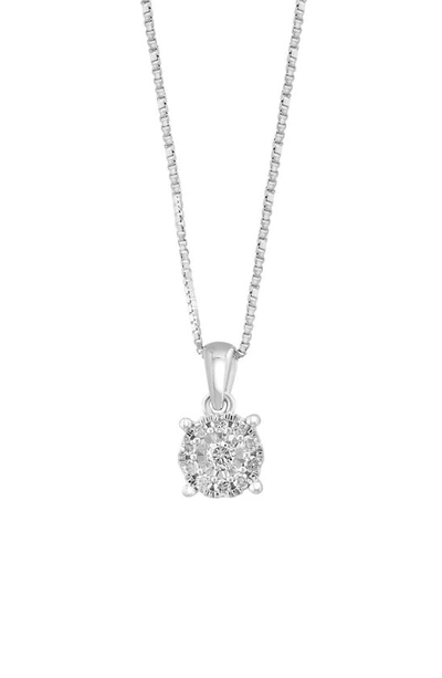 Effy Diamond Pendant Necklace In Silver