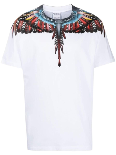 Marcelo Burlon County Of Milan T-shirt Marcelo Burlon Men In White