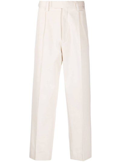 Zegna Off-centre Fastening Trousers In White