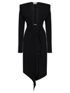 Alexandre Vauthier Womens Japanese Blue Ring-embellished Stretch-woven Mini Dress In Black