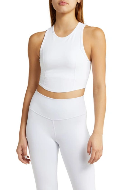 Beyond Yoga Women's Motivate Spaced-dyed Crop Tank In Cloud White