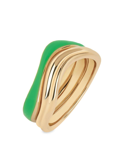 Maria Black Women's Soma 22k-gold-plated & Resin Wavy Ring