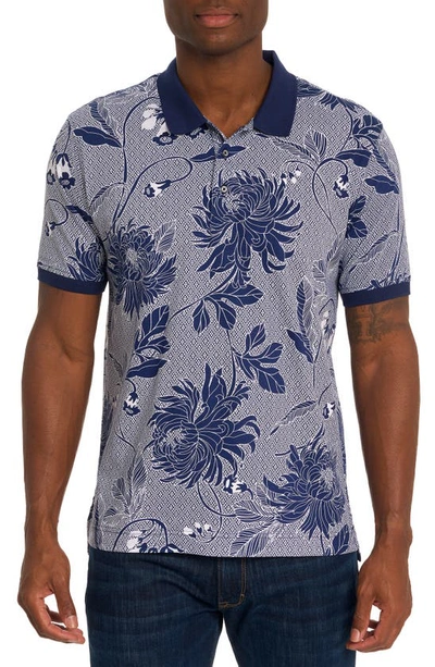 Robert Graham Basque Polo In Navy