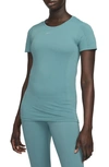 Nike Women's Dri-fit Adv Aura Slim-fit Short-sleeve Top In Noise Aqua/reflective Silver