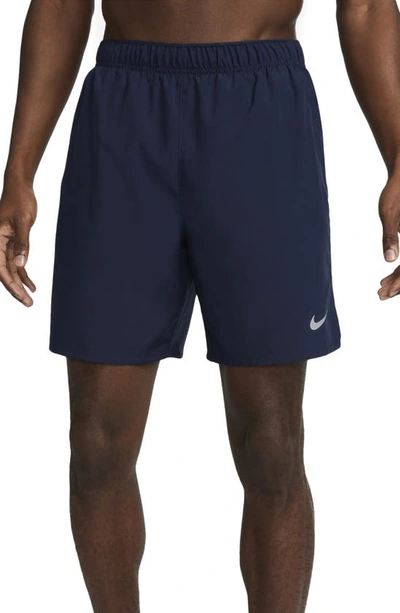 Nike Men's Challenger Dri-fit 7" Brief-lined Running Shorts In Blue