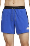 Nike Men's Trail Second Sunrise Dri-fit 5" Brief-lined Running Shorts In Blue