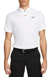 Nike Dri-fit Tour Jacquard Golf Polo In White