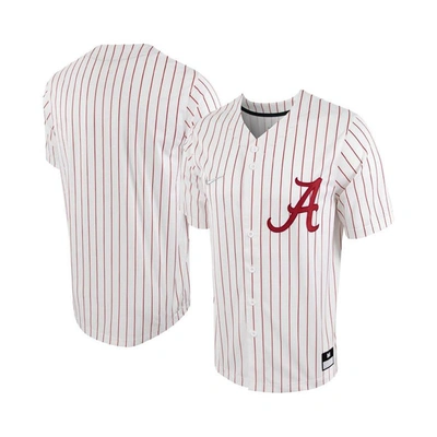 Nike Alabama  Men's College Full-button Baseball Jersey In White