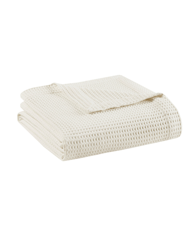 Beautyrest Waffle Weave Cotton Blanket, Full/queen In Ivory