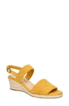 Bella Vita Women's Mariella Espadrille Wedge Sandals In Mustard Suede