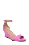 Naturalizer Vera-wedge Dress Sandals Women's Shoes In Candy Pink Leather