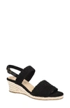 Bella Vita Women's Mariella Espadrille Wedge Sandals In Black Suede