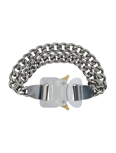 Alyx Double Chain Buckle Bracelet In Silver