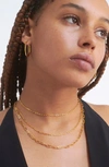 Monica Vinader Mini Paper Clip Choker Necklace In 18ct Gold Vermeil On Sterling