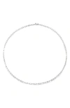 Monica Vinader Mini Paper Clip Choker Necklace In Silver