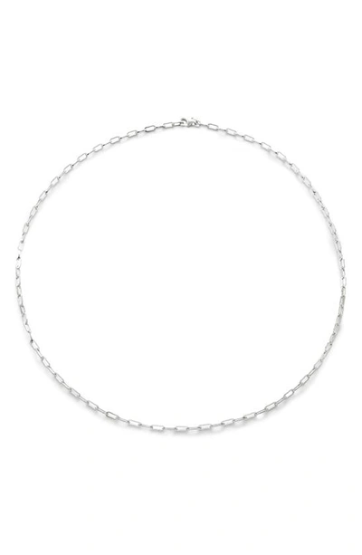 Monica Vinader Mini Paper Clip Choker Necklace In Silver