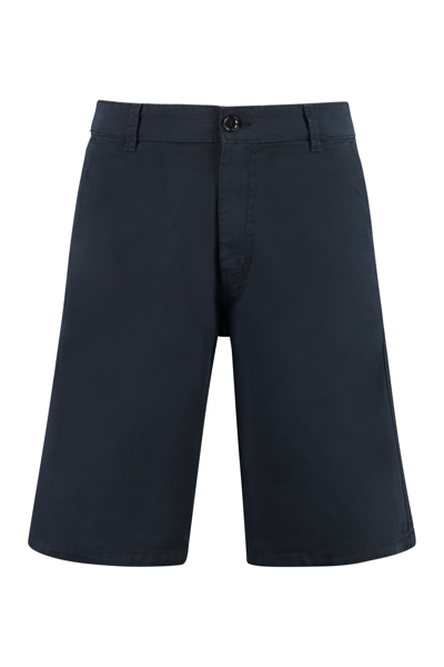 Aspesi Cotton Bermuda Shorts In Blue