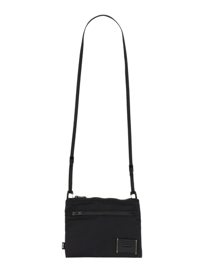Msgm Flat Bag With Logo In Black